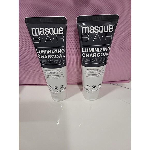 NEW Set Of 2 Masque BAR Luminizing Charcoal Facial Peel Off Mask 2.3OZ each - Picture 1 of 2